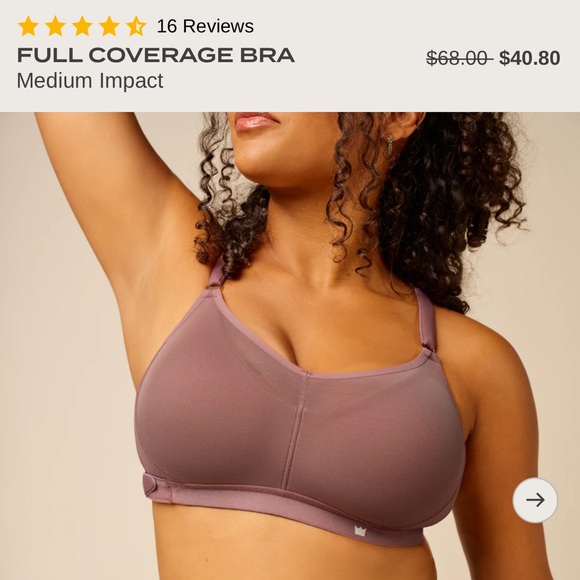 NWT SHEFIT sports bra. Mauve color. Only the mauve bra is for sale. - Picture 1 of 2
